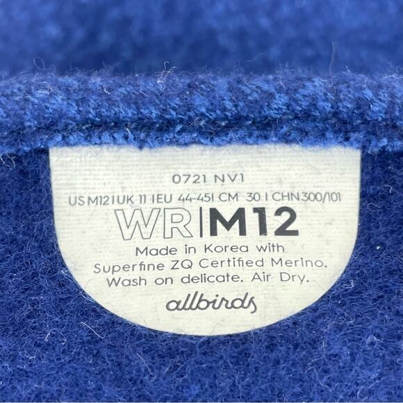 Allbirds Running Shoes Men’s 12 Blue Wool Sam’s Club Limited Edition Blue White main image 4